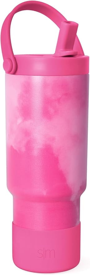 Simple Modern 24 fl oz Insulated Stainless Steel Trek Pivot Tumbler with Straw Lid and Top Handle|Seaside Blue - Pick 222