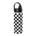 Simple Modern 18 fl oz Insulated Stainless Steel Summit Wide Mouth Water Bottle with Handle and Straw Lid|Black and White Checkmate - Pick 940