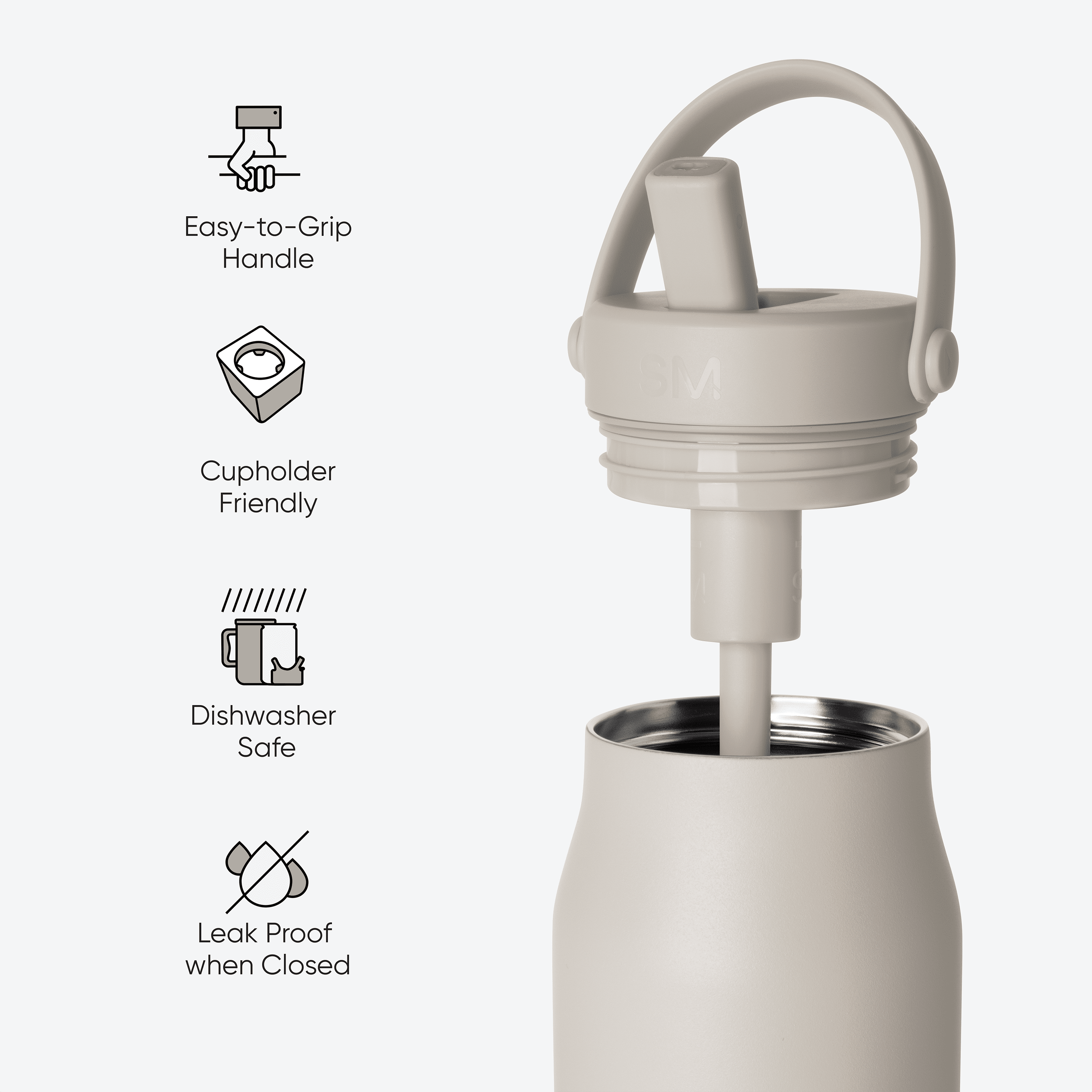 Simple Modern 34 fl oz Insulated Stainless Steel Mesa Wide Mouth Water Bottle with Handle and Push Button Straw Lid | Mystifying Blue Checkmate - Pick 543