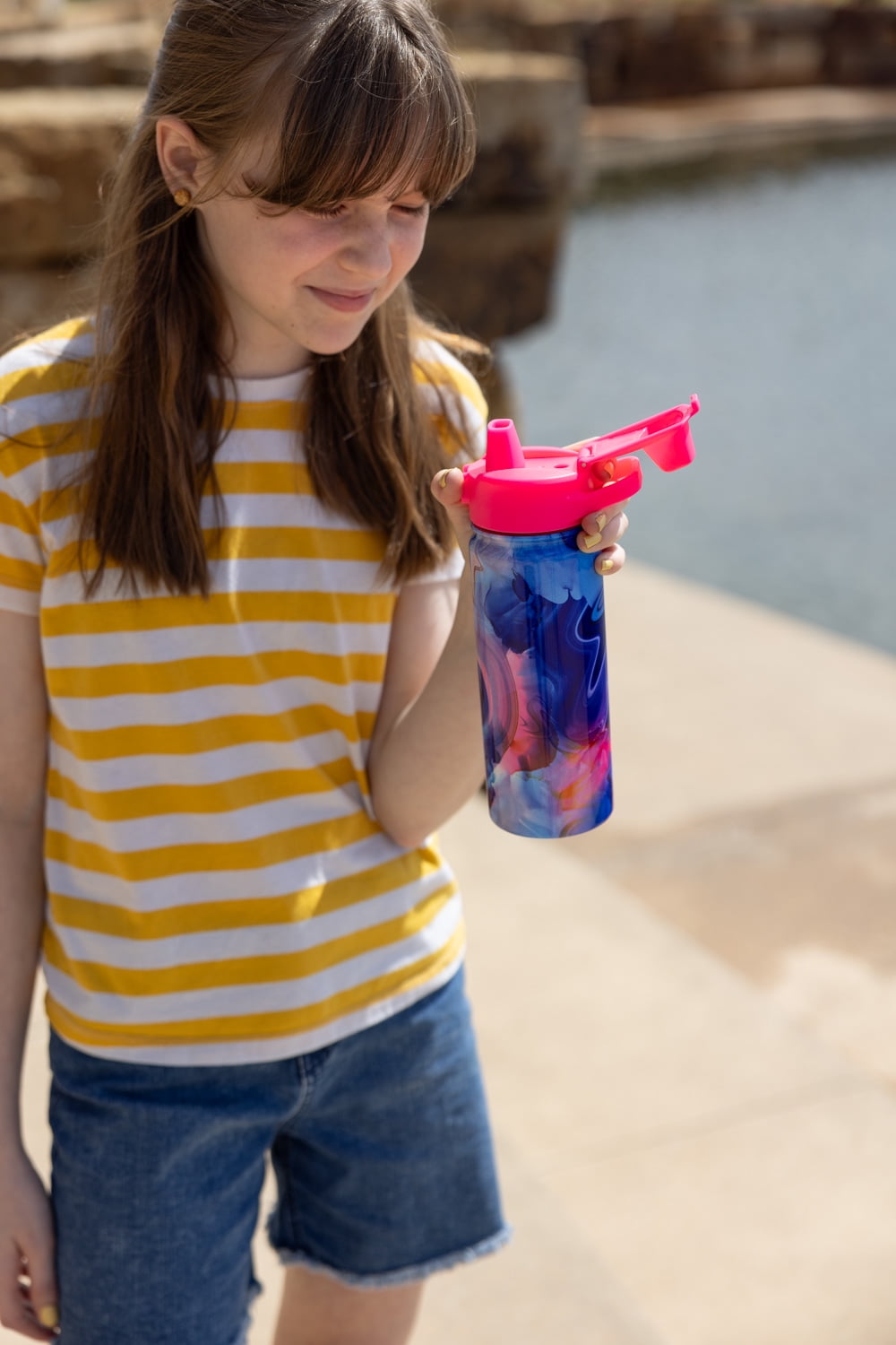 Simple Modern 18 fl oz Insulated Stainless Steel Summit Water Bottle with Covered Silicone Straw Lid | Dreamcicle - Pick 143