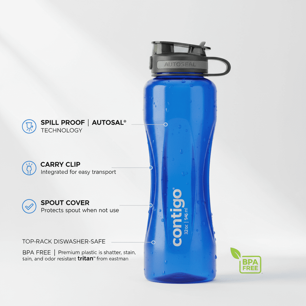 Contigo 32oz AutoSeal Fit Water Bottle 2-Pack Sangria Juniper New Damaged Box - Pick 244