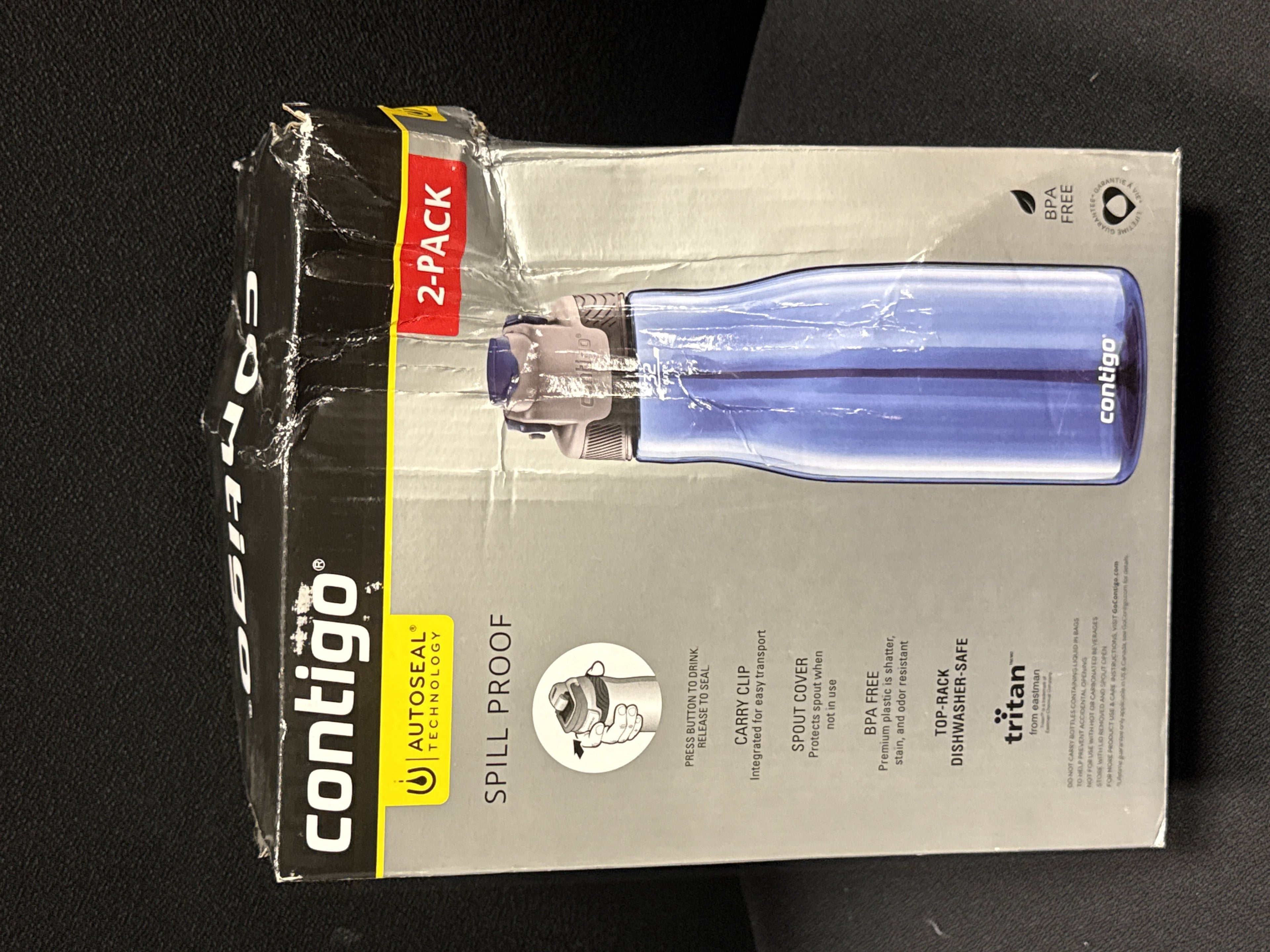 Contigo 32oz AutoSeal Fit Water Bottle 2-Pack Sangria Juniper New Damaged Box - Pick 244