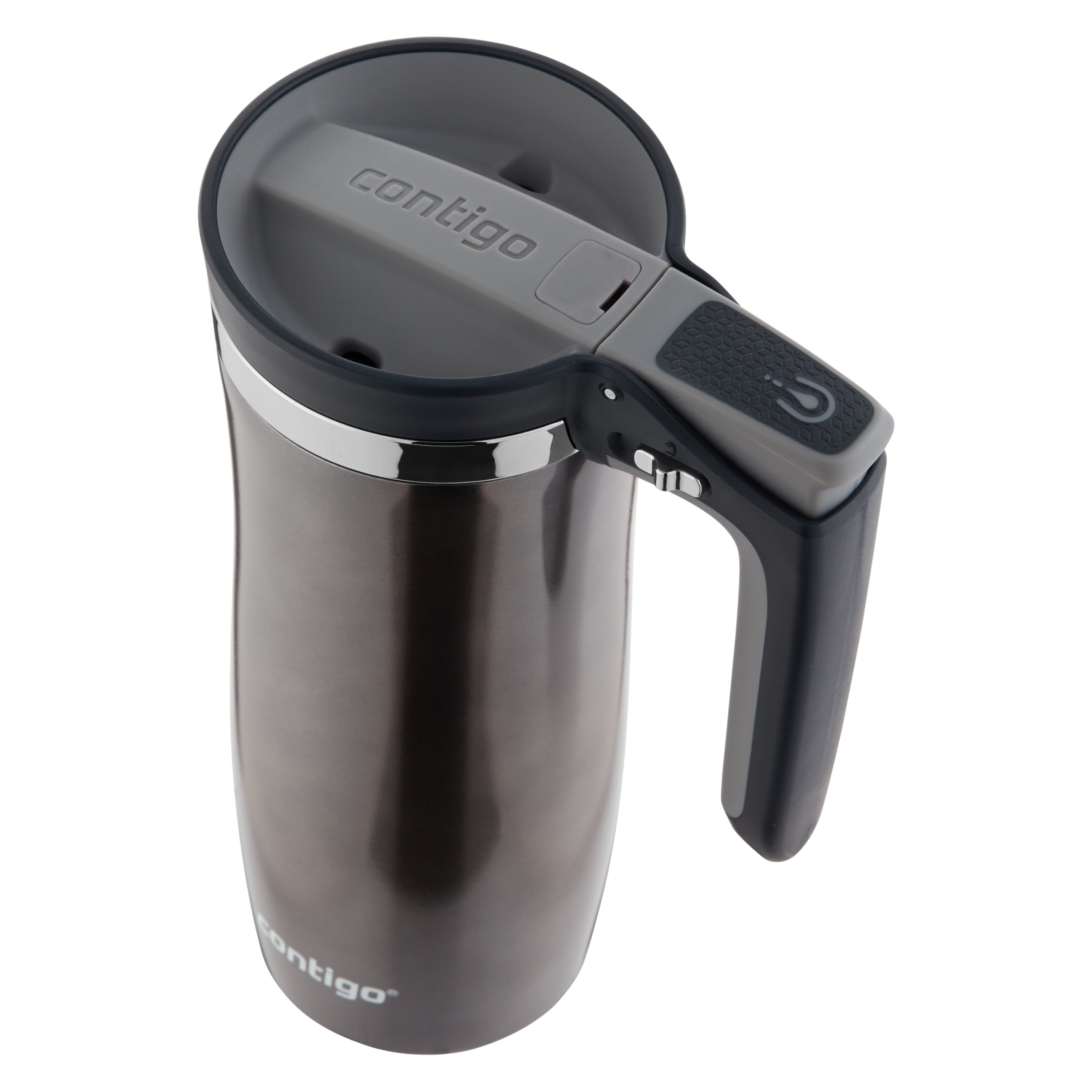 Contigo Autoseal Vacuum Insulated 16 Ounce Stainless Steel Gunmetal Travel Mug with Easy Lid - Pick 330