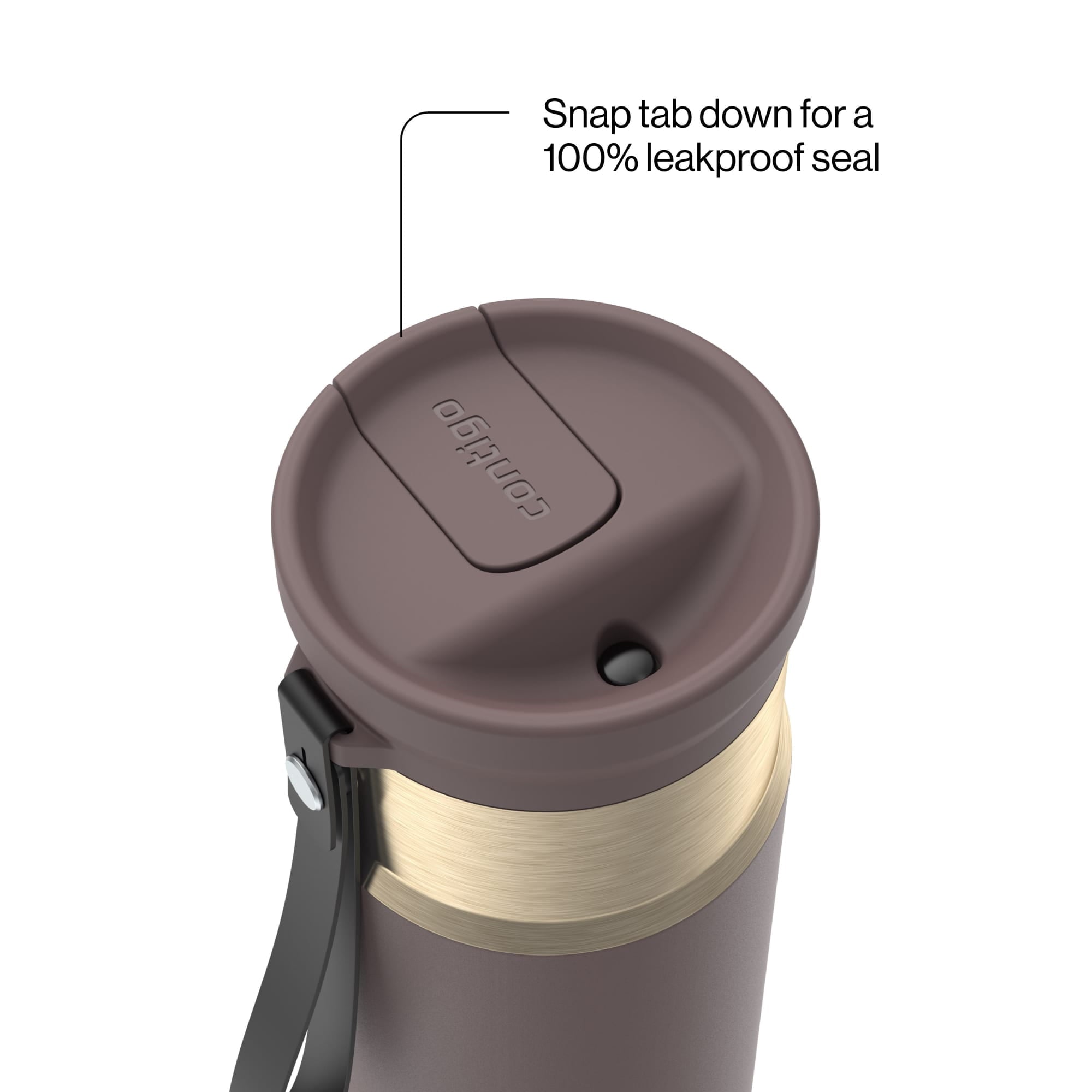 Contigo SnapSeal 16 oz Leakproof Stainless Steel Water Bottle with Carrying Strap - Pick 354