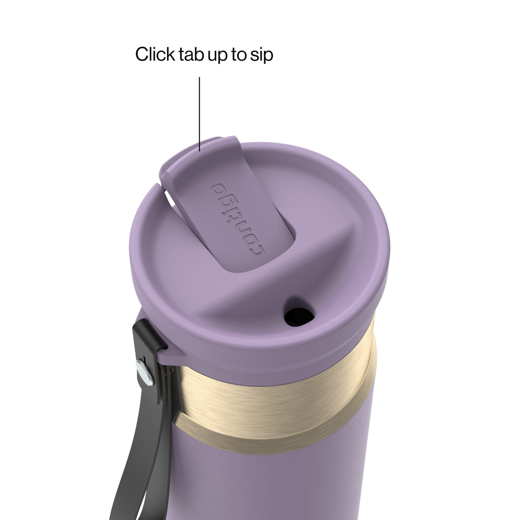 Contigo SnapSeal 16 oz Leakproof Stainless Steel Water Bottle with Carrying Strap - Pick 354