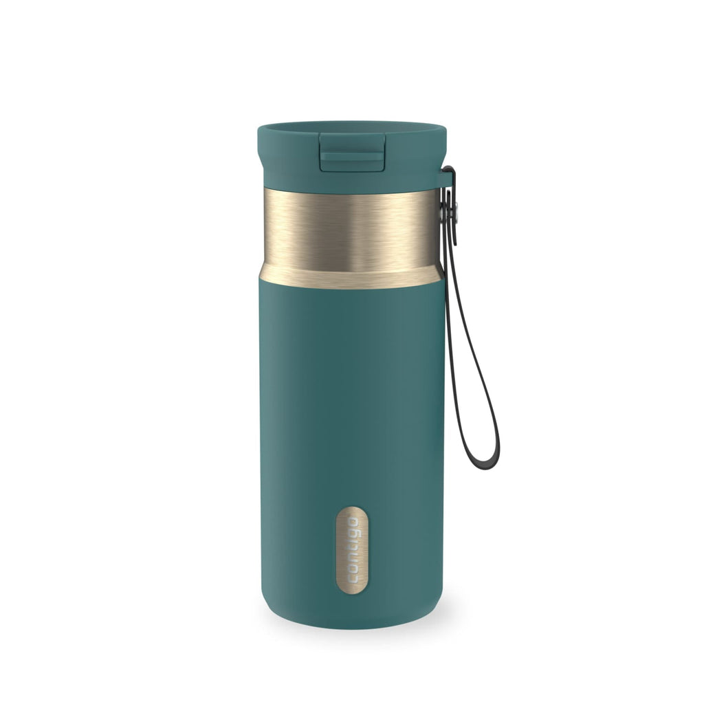 Contigo SnapSeal 16 oz Leakproof Stainless Steel Water Bottle with Carrying Strap - Pick 354
