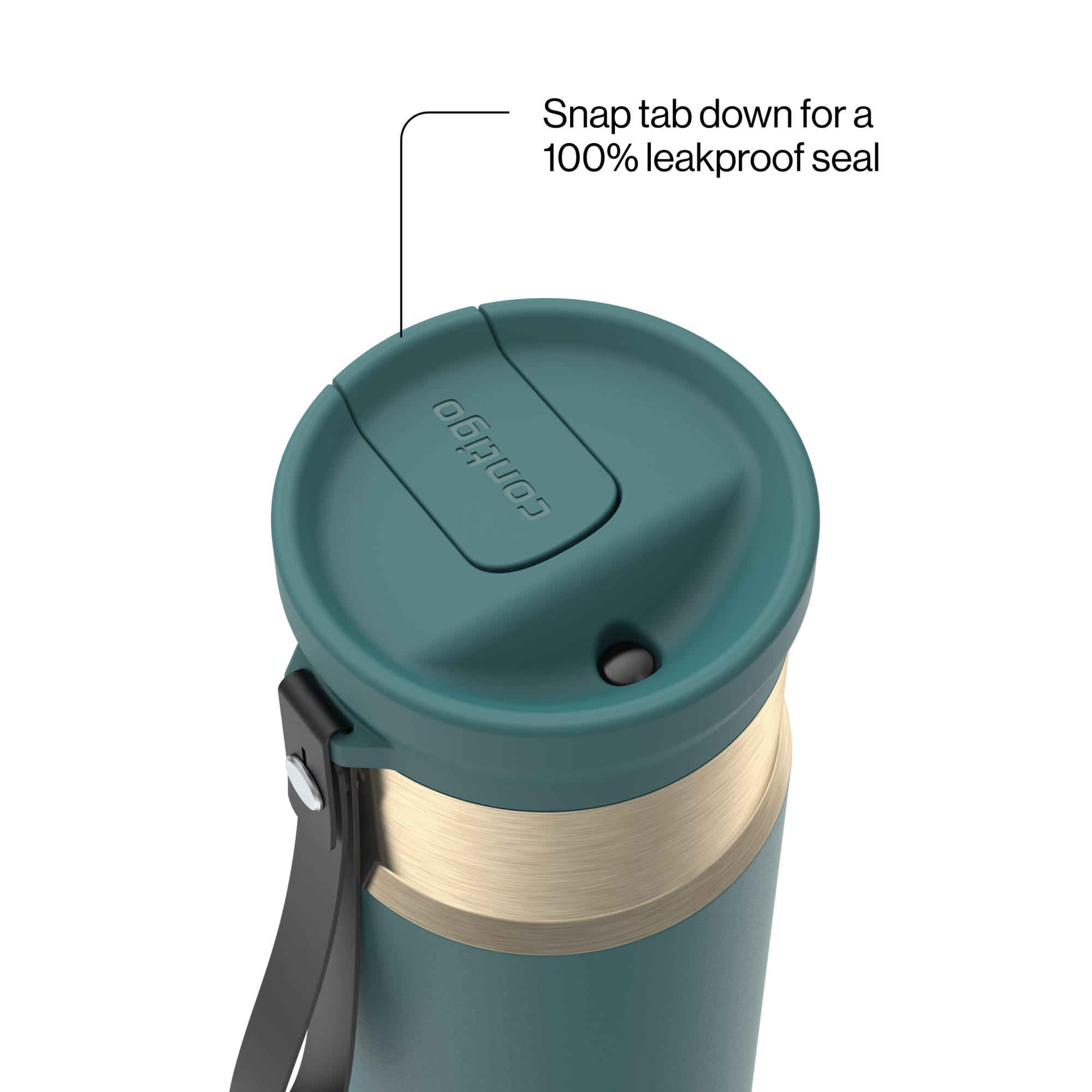 Contigo SnapSeal 16 oz Leakproof Stainless Steel Water Bottle with Carrying Strap - Pick 354