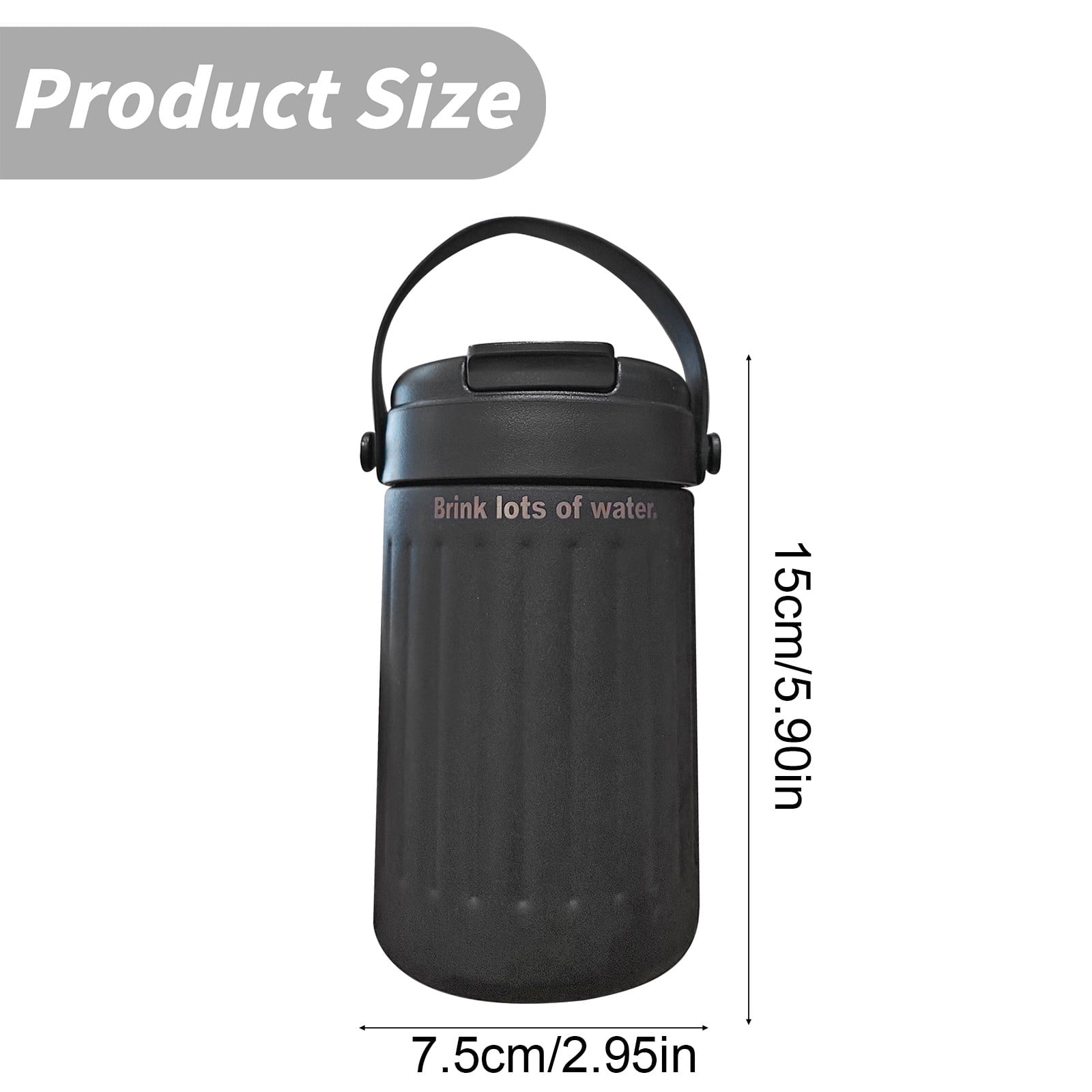 BinKFF Simple Modern Travel Coffee Mug, Insulated Coffee Tumblers with Lid, Double Walled Iced Travel Coffee Mug for Woman and Man Stainless Steel Tumbler with Handle - Pick 486
