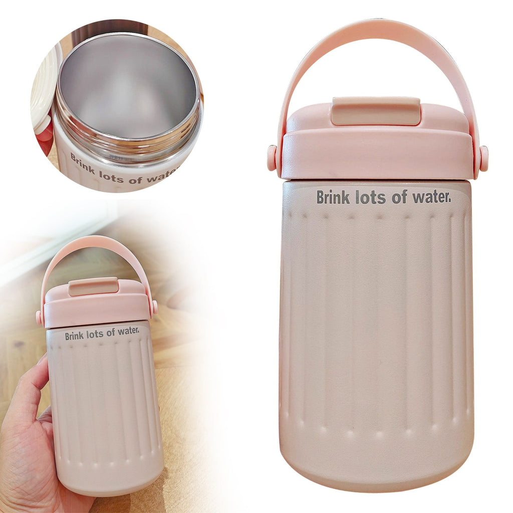 BinKFF Simple Modern Travel Coffee Mug, Insulated Coffee Tumblers with Lid, Double Walled Iced Travel Coffee Mug for Woman and Man Stainless Steel Tumbler with Handle - Pick 486