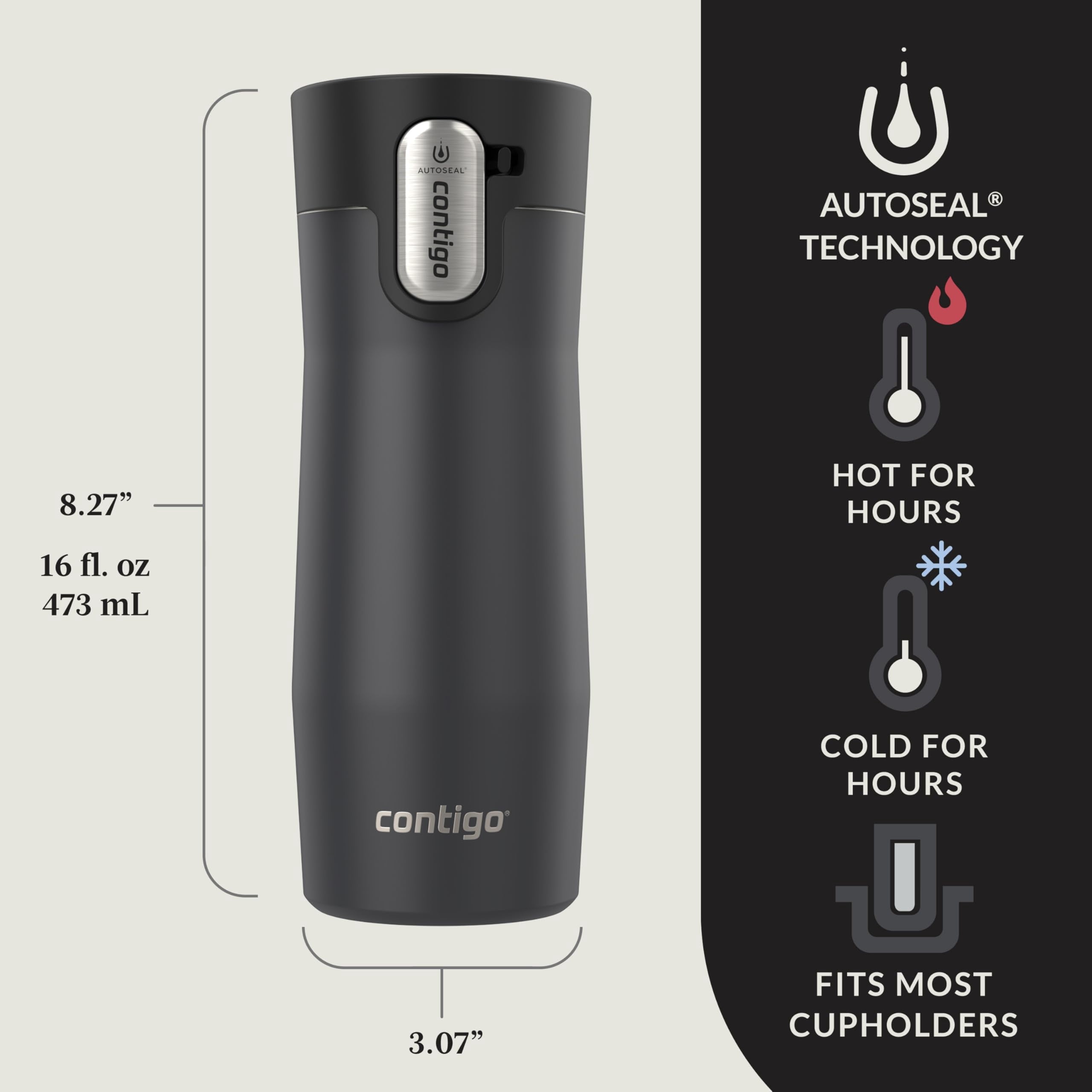 Autoseal West Loop Vacuum-insulated Stainless Steel Travel Mug With Easy-clean Lid 20 Oz Sake - Pick 905