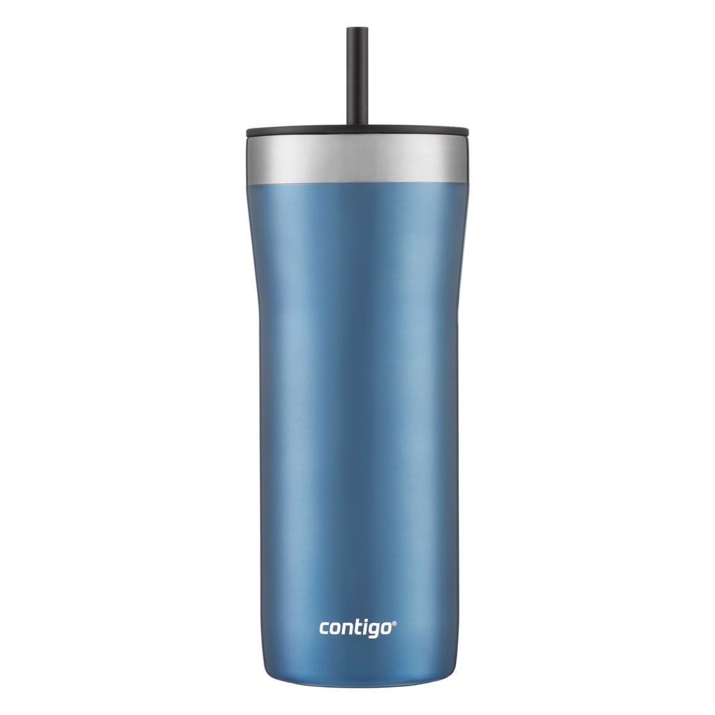 Contigo Streeterville Stainless Steel Tumbler with Plastic Straw and Splash-Proof Lid, Licorice, 32 fl. oz - Pick 576