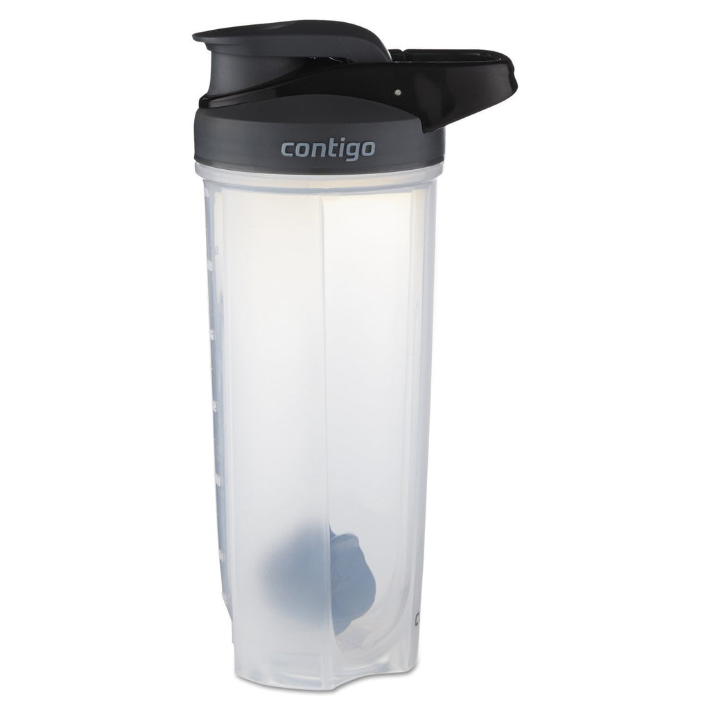 Contigo Shake &amp; Go Fit 28 oz Black and Clear Shaker Bottle with Flip-Top and Wide Mouth Lid - Pick 142