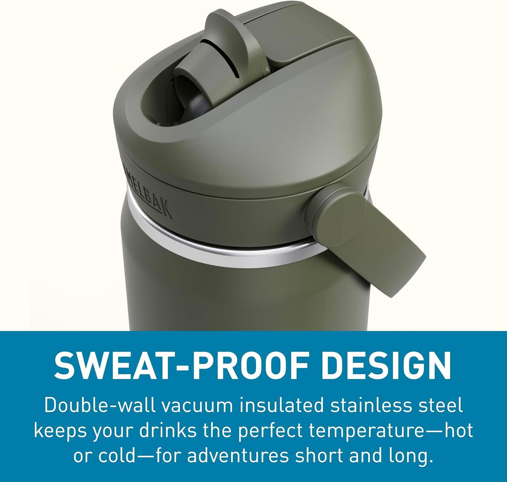 CamelBak Thrive™ Flip Straw Insulated Stainless Steel Water Bottle, 20oz, Moss - Pick 732