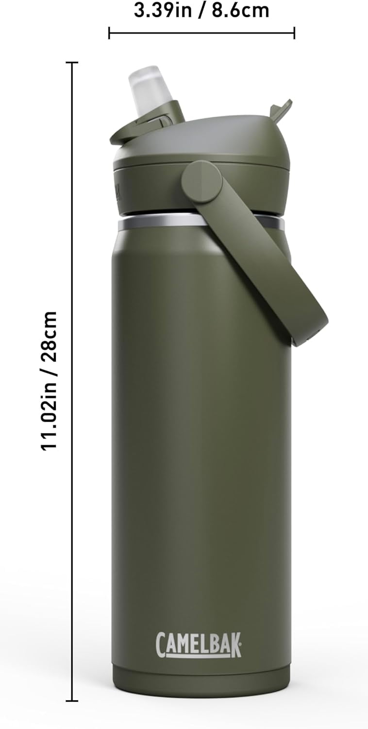 CamelBak Thrive™ Flip Straw Insulated Stainless Steel Water Bottle, 20oz, Moss - Pick 732
