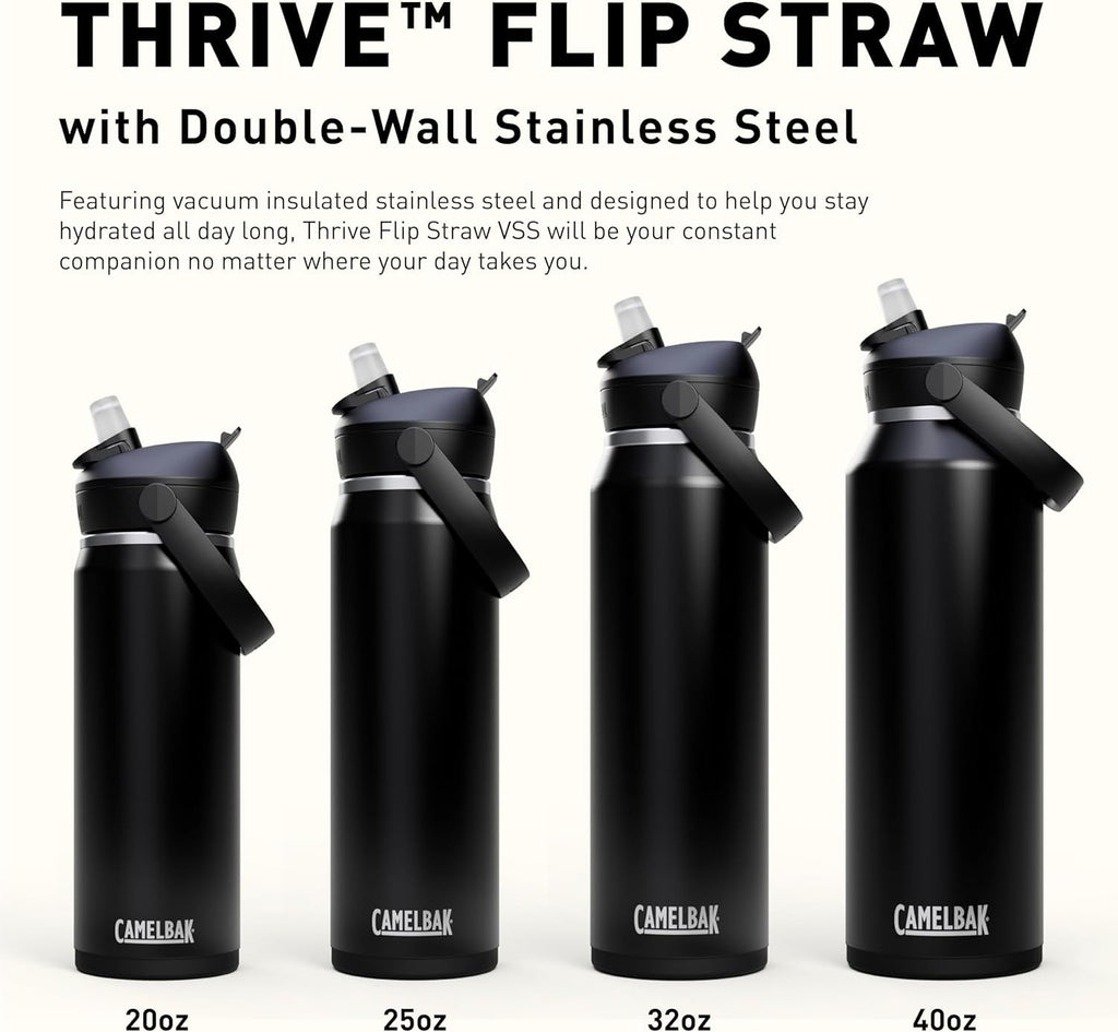 CamelBak Thrive™ Flip Straw Insulated Stainless Steel Water Bottle, 20oz, Moss - Pick 732