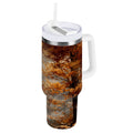 30 oz Insulated Stainless Steel Tumbler Double Wall Stainless Steel Tumbler with 2-Way Drinking Beautiful Autumn Forest - Pick 763