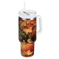 30 oz Insulated Stainless Steel Tumbler Double Wall Stainless Steel Tumbler with 2-Way Drinking Beautiful Fall Scene - Pick 638
