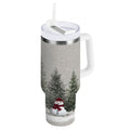 30 oz Insulated Stainless Steel Tumbler Double Wall Stainless Steel Tumbler with 2-Way Drinking Christmas Deer and Snowmen - Pick 797