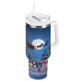 30 oz Insulated Stainless Steel Tumbler Double Wall Stainless Steel Tumbler with 2-Way Drinking Christmas Night Scene - Pick 155