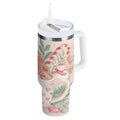 30 oz Insulated Stainless Steel Tumbler Double Wall Stainless Steel Tumbler with 2-Way Drinking Cute Christmas Design - Pick 996