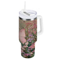 30 oz Insulated Stainless Steel Tumbler Double Wall Stainless Steel Tumbler with 2-Way Drinking Delicate Butterfly - Pick 770