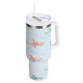 30 oz Insulated Stainless Steel Tumbler Double Wall Stainless Steel Tumbler with 2-Way Drinking Pastel Doodle Airplanes - Pick 332