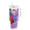 30 oz Insulated Stainless Steel Tumbler Double Wall Stainless Steel Tumbler with 2-Way Drinking Rose with Flag Pattern - Pick 745