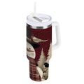 30 oz Insulated Stainless Steel Tumbler Double Wall Stainless Steel Tumbler with 2-Way Drinking Snowman and Birds - Pick 548