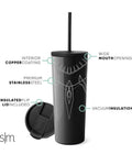Simple Modern Insulated Black Panther 24oz  Tumbler W/Flip Lid and Straw Lid - Pick 989
