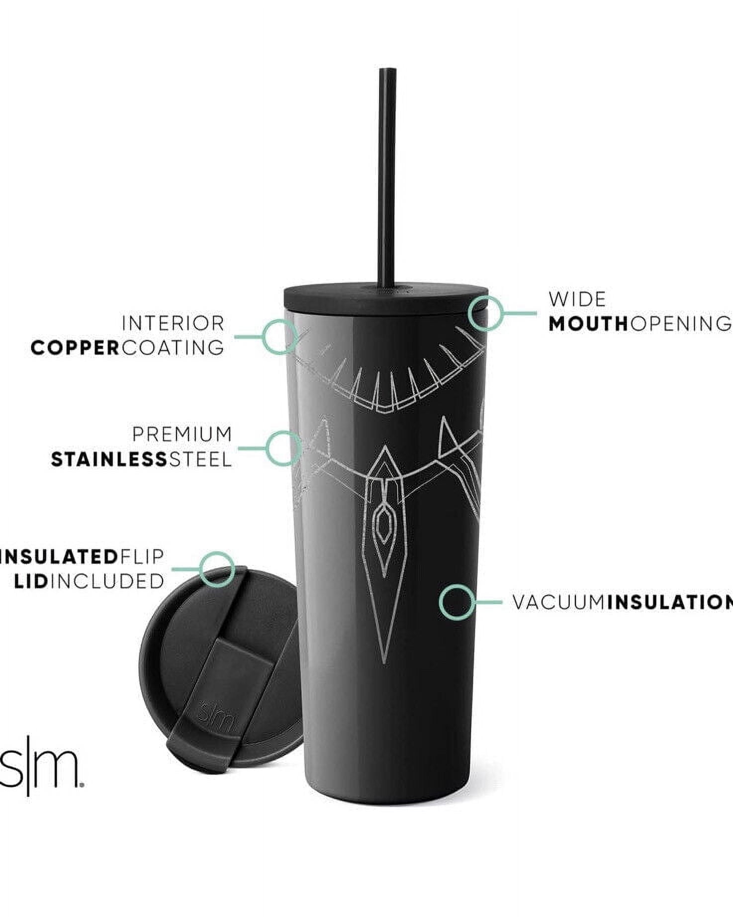 Simple Modern Insulated Black Panther 24oz  Tumbler W/Flip Lid and Straw Lid - Pick 989