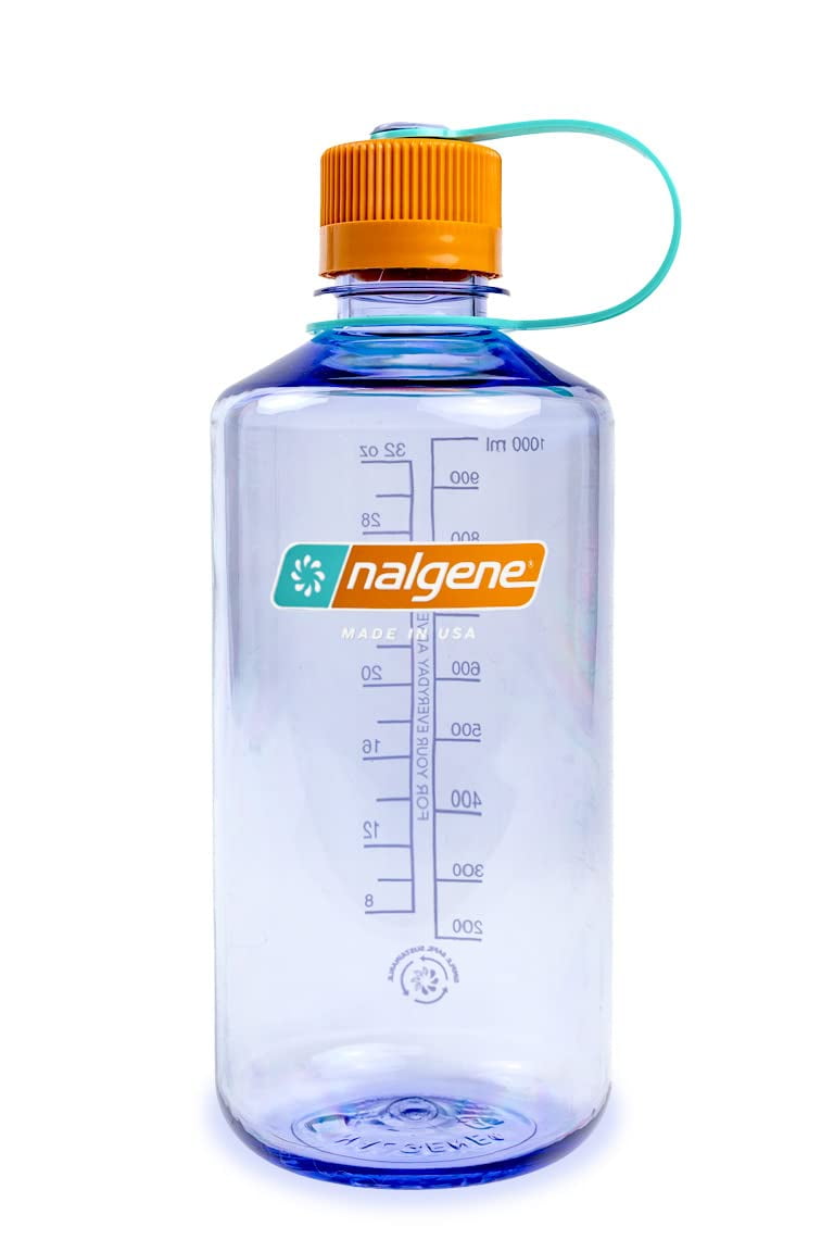 Nalgene Sustain Tritan BPA-Free Water Bottle Made with Material Derived from 50% Plastic Waste, 32 OZ, Narrow Mouth, Amethyst C30 - Pick 232