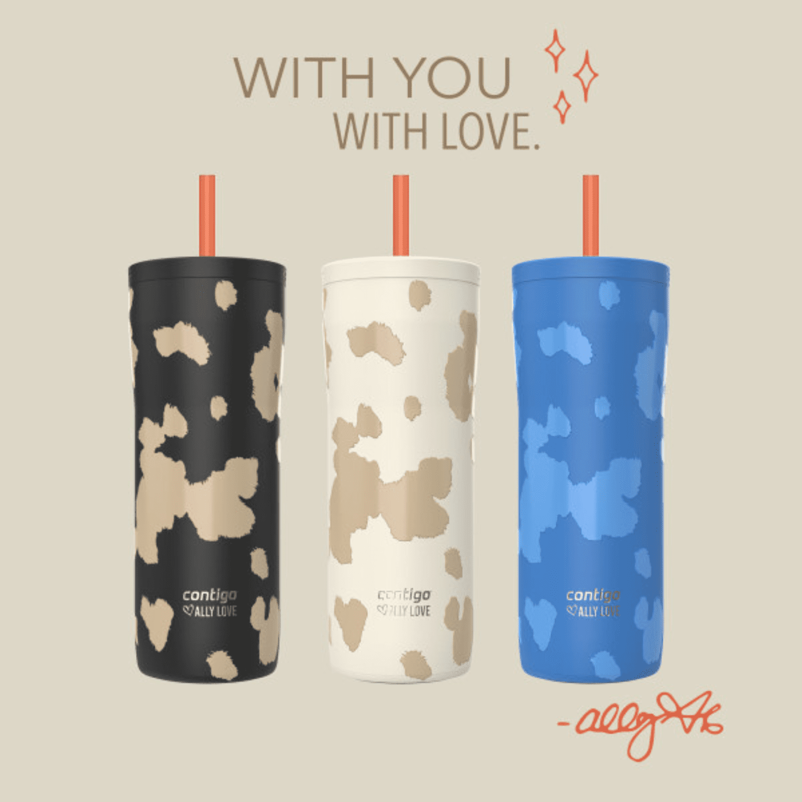 Contigo x Ally Love Streeterville 2.0 Stainless Steel Tumbler with Straw, 24 oz, Stellar Jay - Pick 377