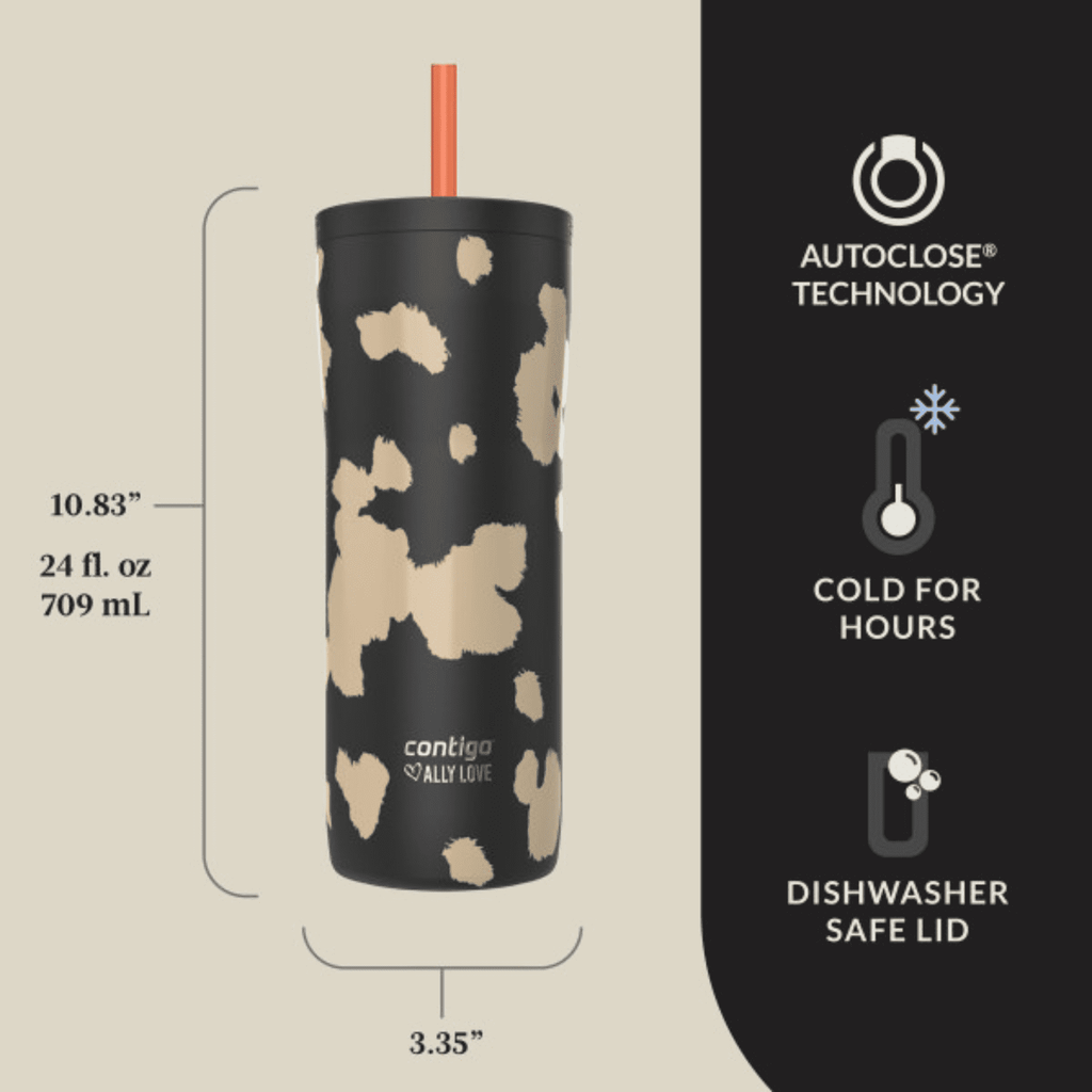 Contigo x Ally Love Streeterville 2.0 Stainless Steel Tumbler with Straw, 24 oz, Stellar Jay - Pick 377