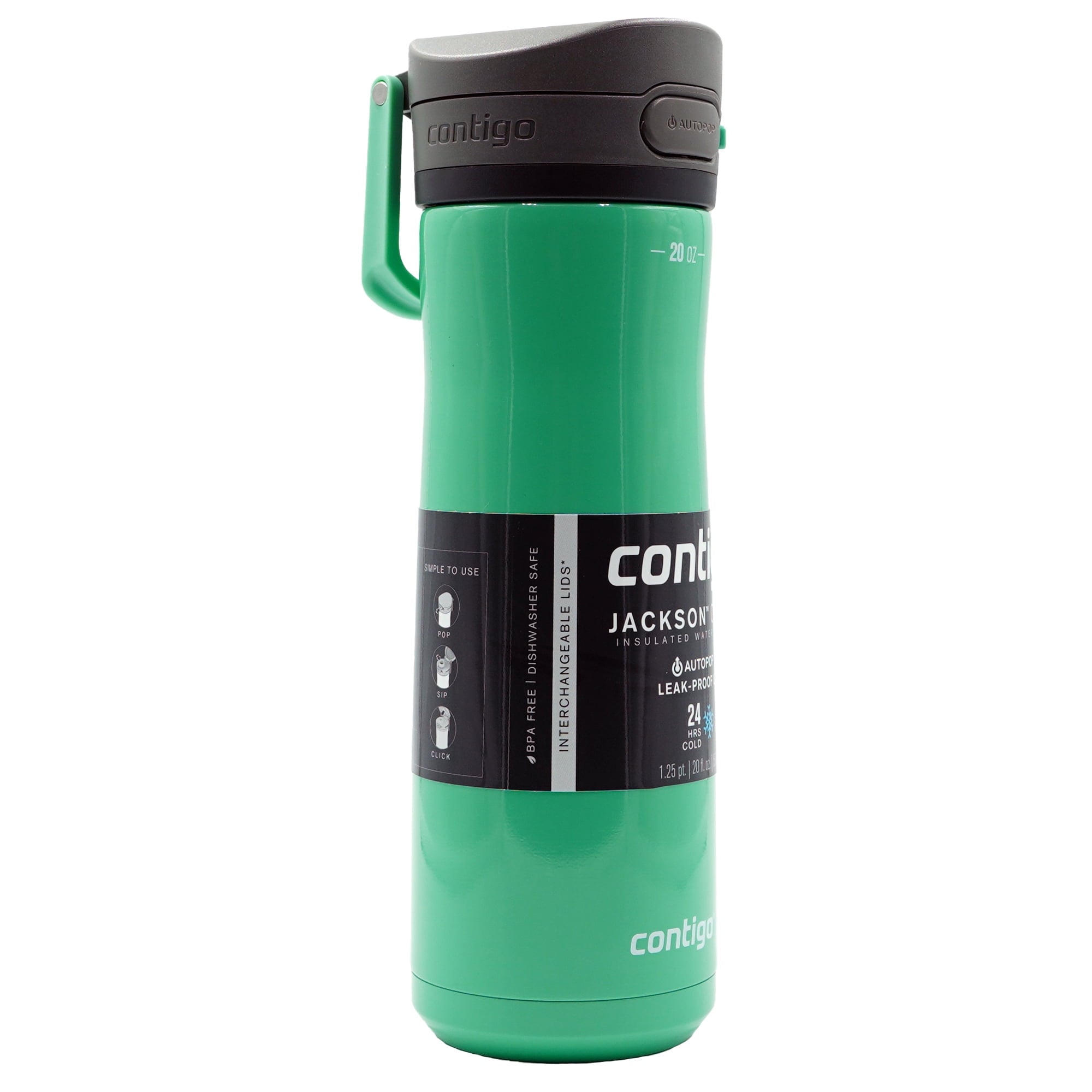 Contigo 20 oz. Jackson Chill 2.0 Water Bottle - Stainless Steel w/Licorice - Pick 777