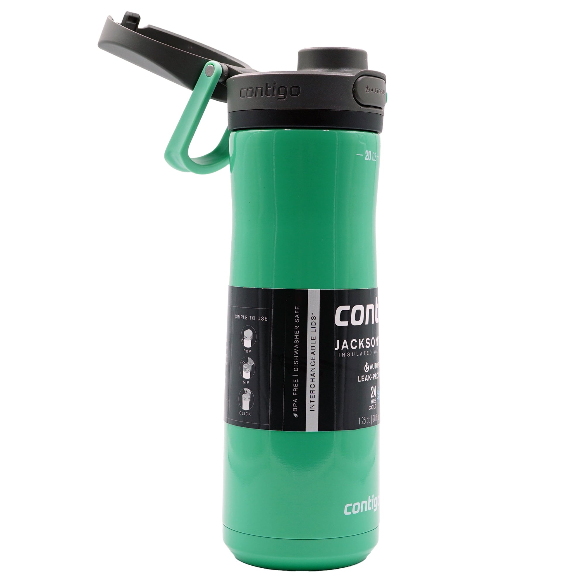 Contigo 20 oz. Jackson Chill 2.0 Water Bottle - Stainless Steel w/Licorice - Pick 777