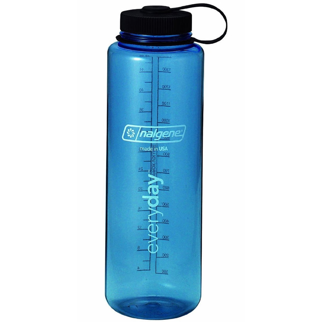 Nalgene Sustain Tritan BPA-Free Water Bottle Made with Material Derived from 50% Plastic Waste (using ISCC certified mass balance), 48 OZ, Wide Mouth, Blue - Pick 208