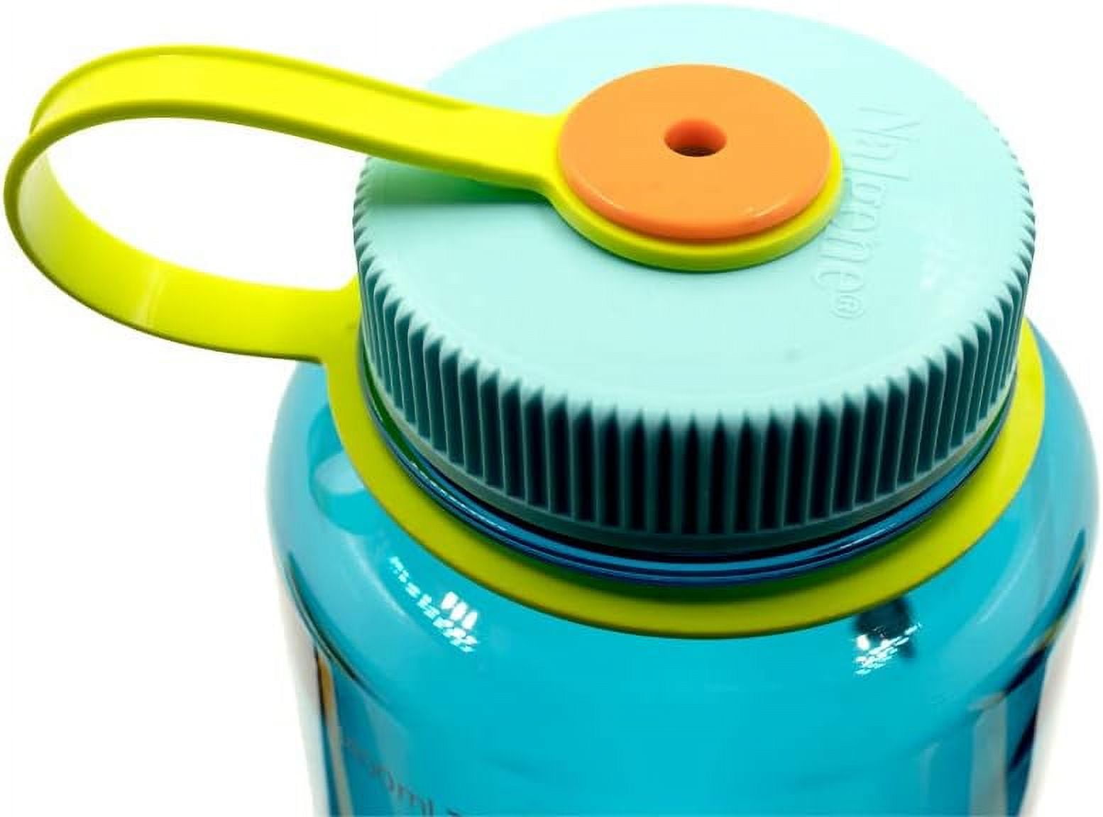 Nalgene Sustain Tritan BPA-Free Water Bottle Made with Material Derived from 50% Plastic Waste (using ISCC certified mass balance), 48 OZ, Wide Mouth, Blue - Pick 208
