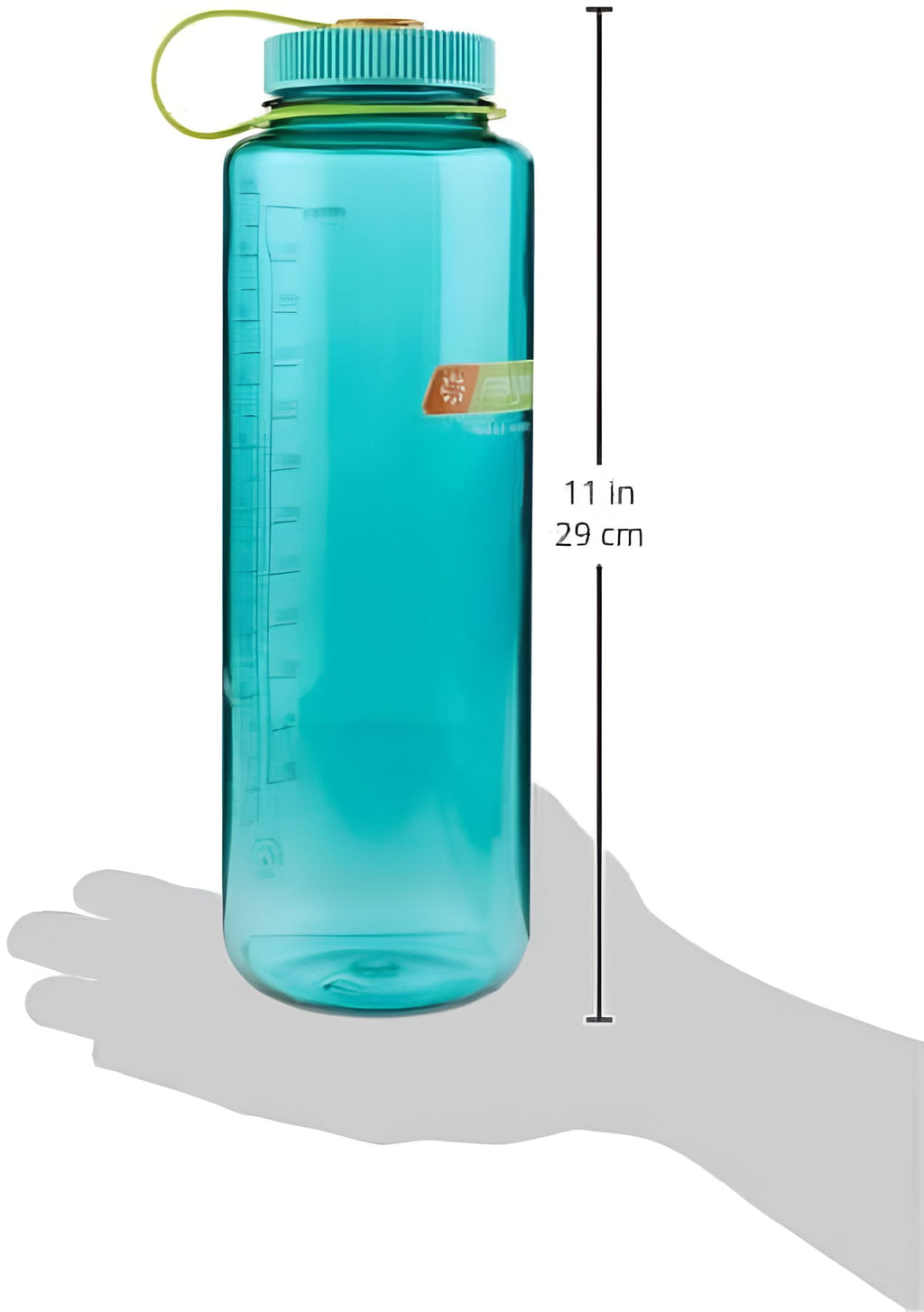 Nalgene Sustain Tritan BPA-Free Water Bottle Made with Material Derived from 50% Plastic Waste (using ISCC certified mass balance), 48 OZ, Wide Mouth, Blue - Pick 208