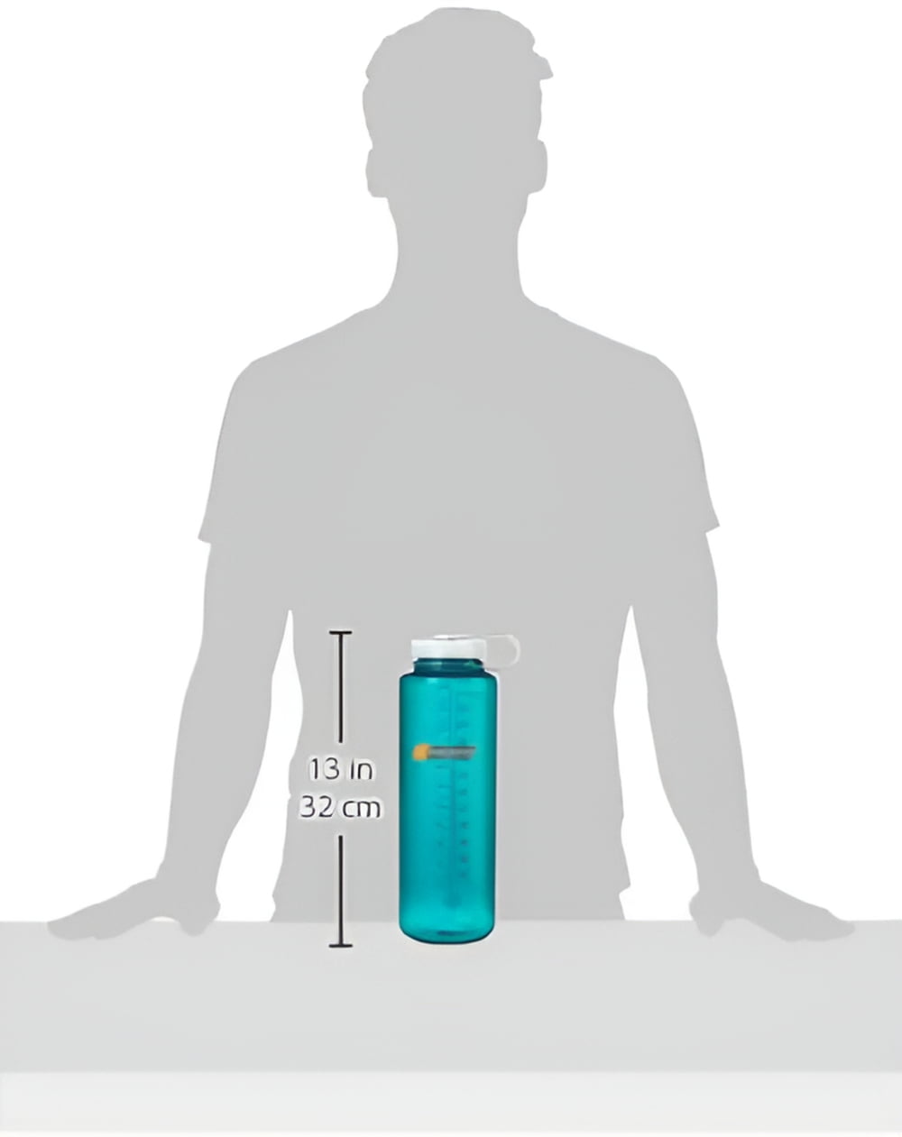 Nalgene Sustain Tritan BPA-Free Water Bottle Made with Material Derived from 50% Plastic Waste (using ISCC certified mass balance), 48 OZ, Wide Mouth, Blue - Pick 208