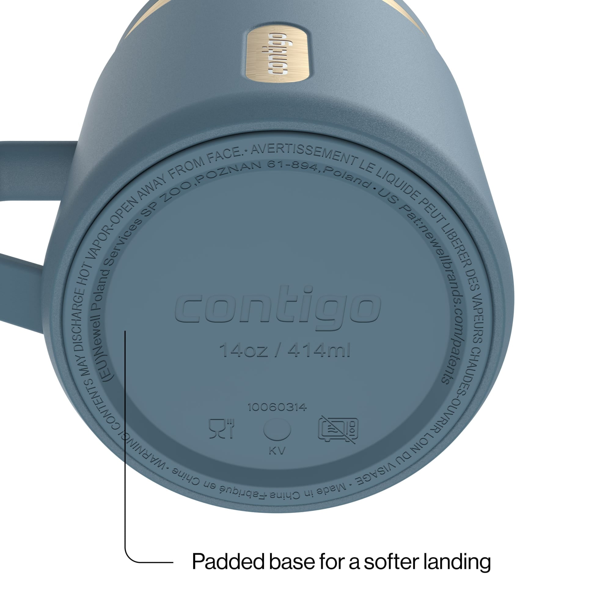 Contigo SnapSeal Leakproof Stainless Steel Reusable Travel Tumbler,Black/Bronze, 14 oz - Pick 953