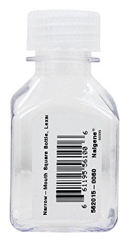 Nalgene Transparent Lexan Polycarbonate Square Storage Bottle - 8 oz. - Clear - Pick 386