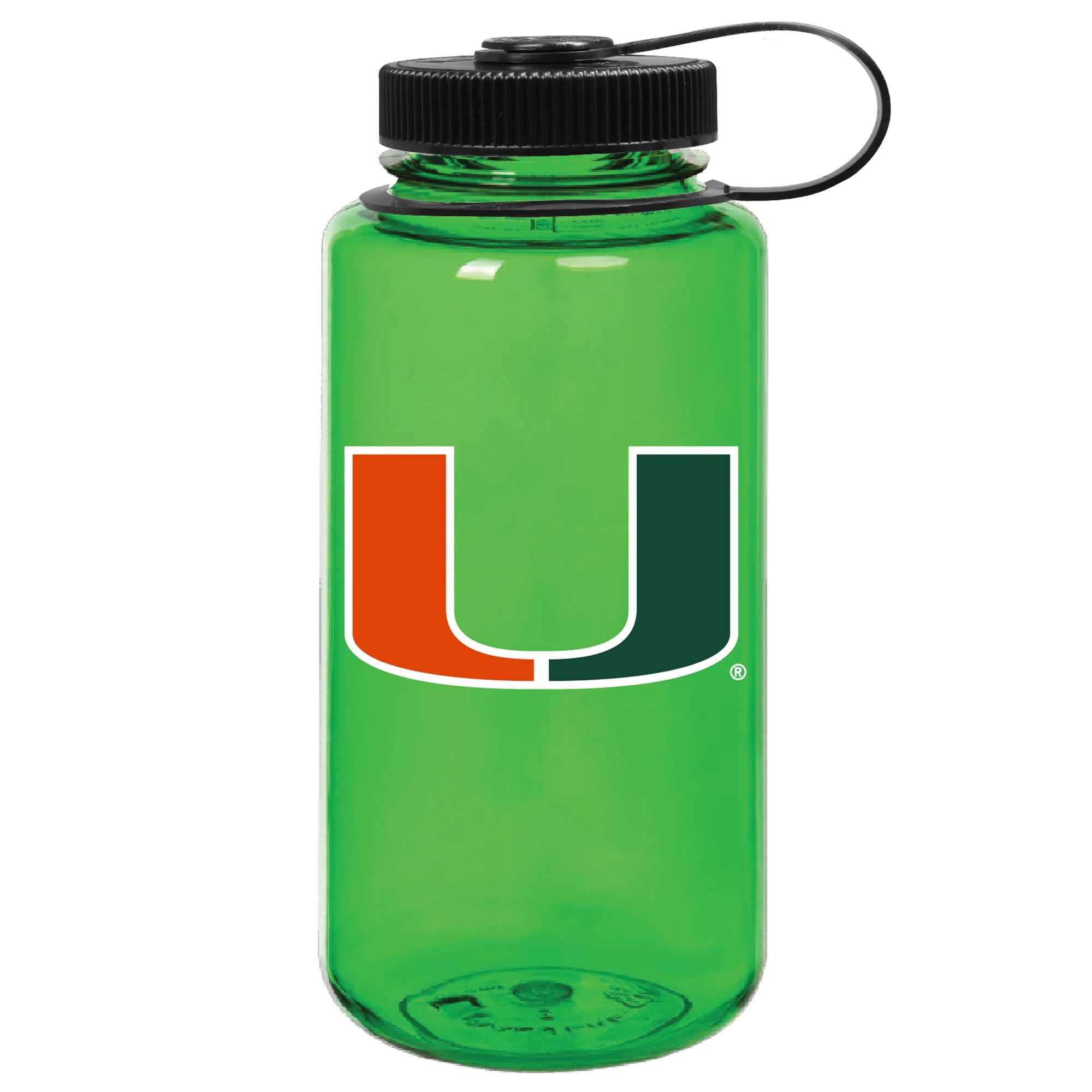 Green Miami Hurricanes 32oz. Nalgene Sustainable Wide Mouth Water Bottle - Pick 744