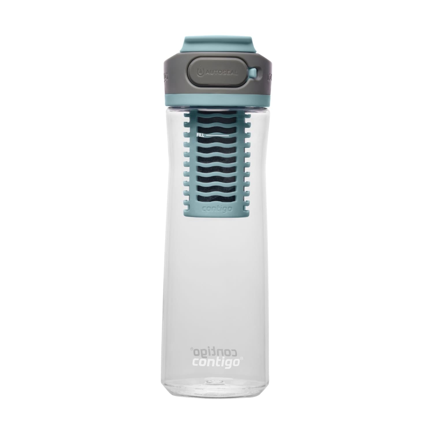(2 pack) Contigo Clybourn Plastic FreeFlow Filter Water Bottle with AUTOSEAL Lid 24 oz., Salt, with Replacable Filter - Pick 596