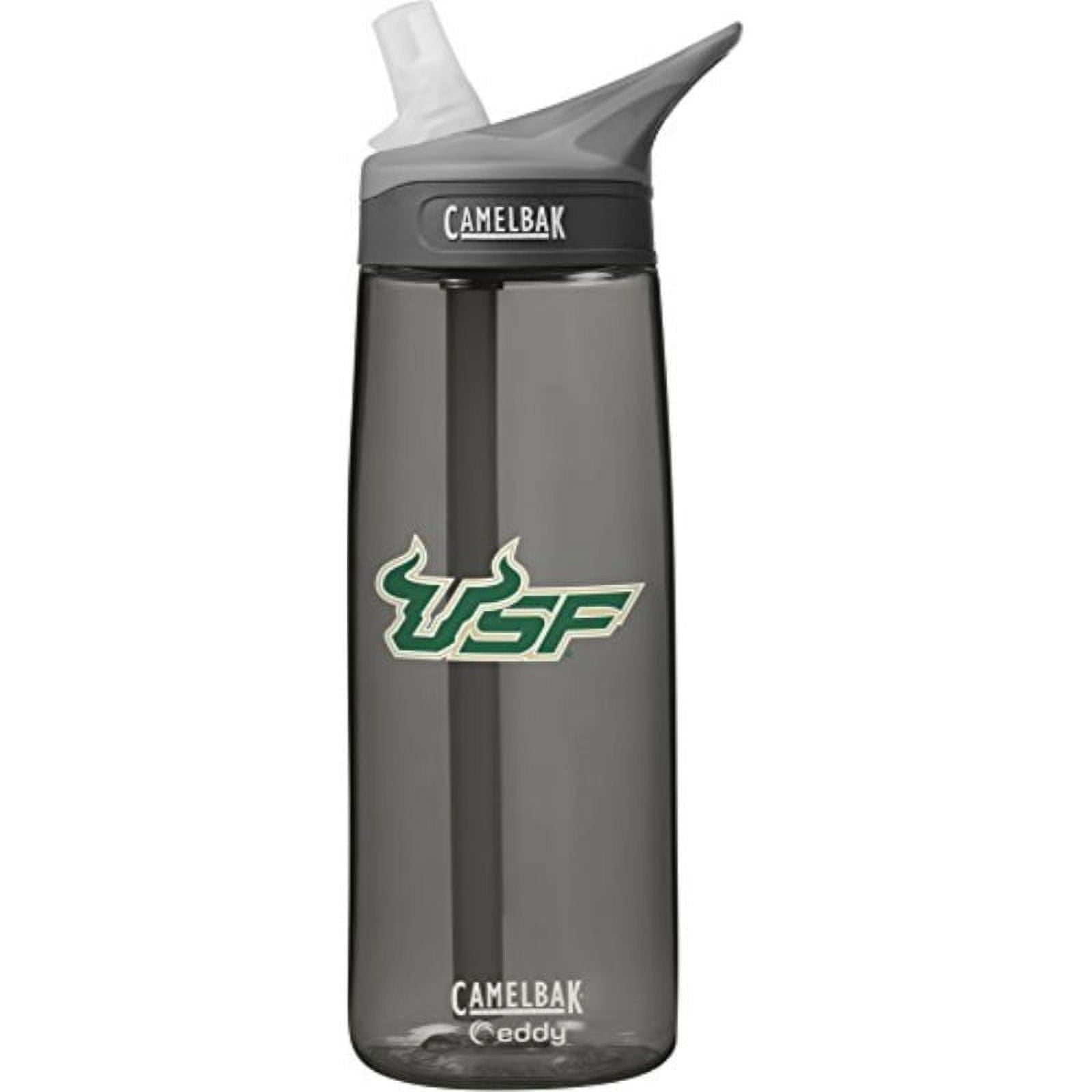 NCAA South Florida Bulls Unisex CamelBak Eddy 75L Collegiate Water Bottle, CHARCOAL, 75 Liter - Pick 390