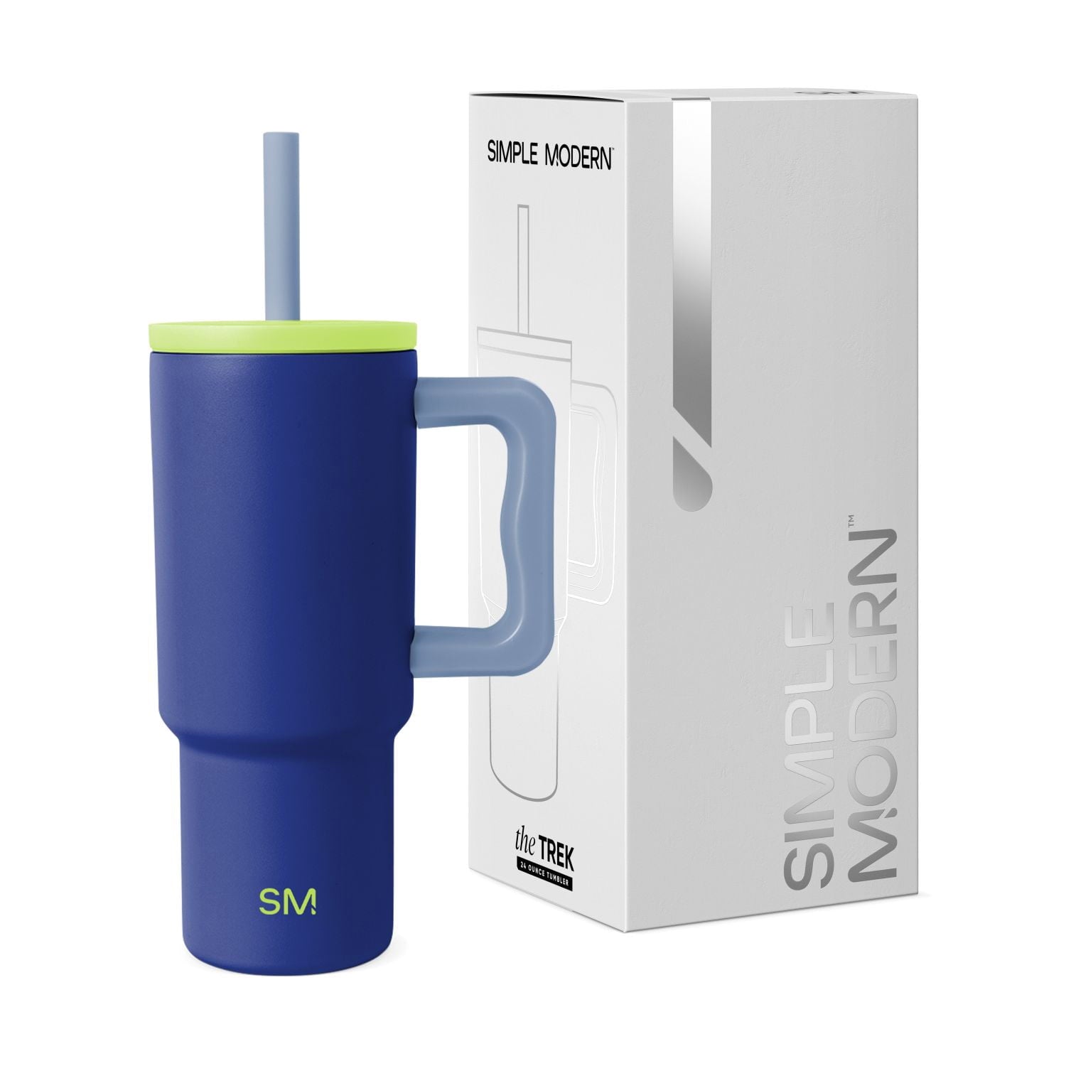 Simple Modern 24oz Trek Tumbler with handle and Silicone Straw Lid | Asteroid - Pick 823