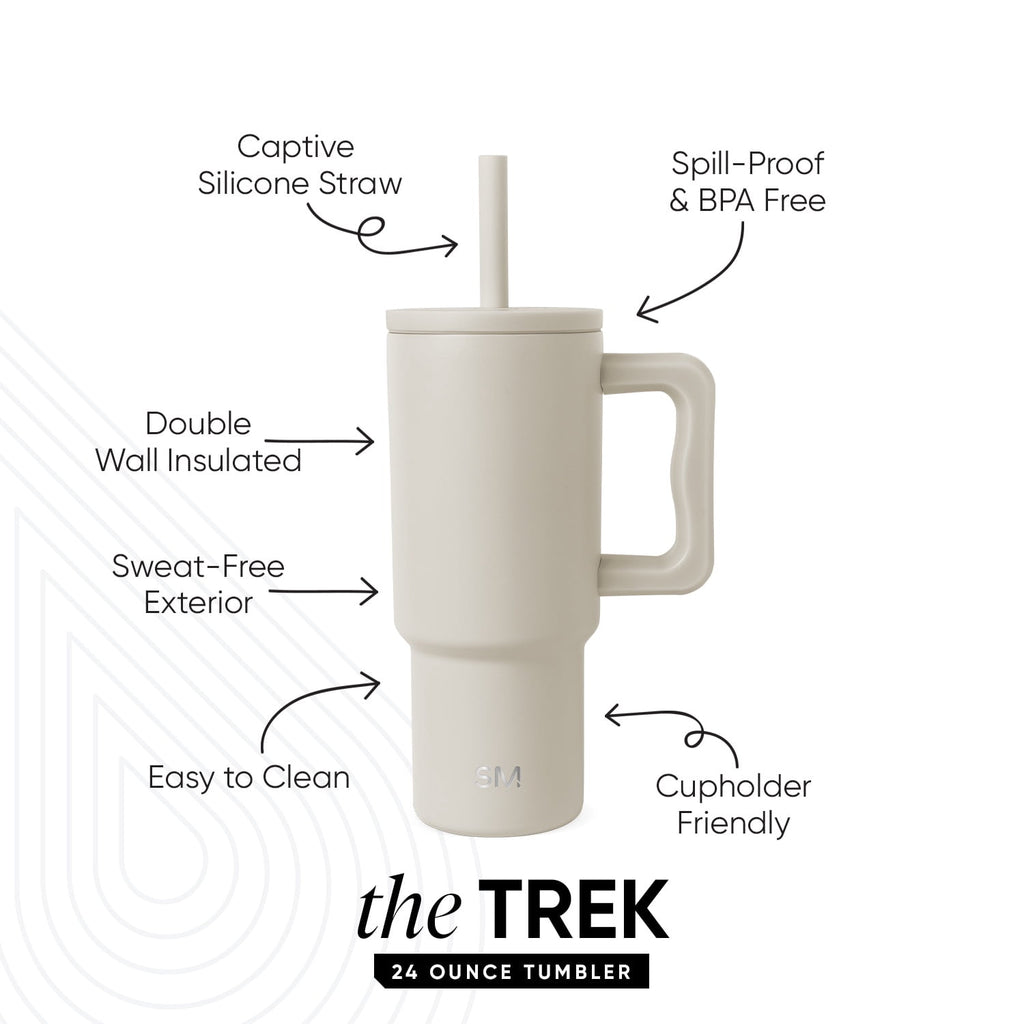 Simple Modern 24oz Trek Tumbler with handle and Silicone Straw Lid | Asteroid - Pick 823