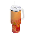 40 oz Insulated Stainless Steel Tumbler Double Wall Stainless Steel Tumbler with 2-Way Drinking Red Maple Leaves in Autumn - Pick 550