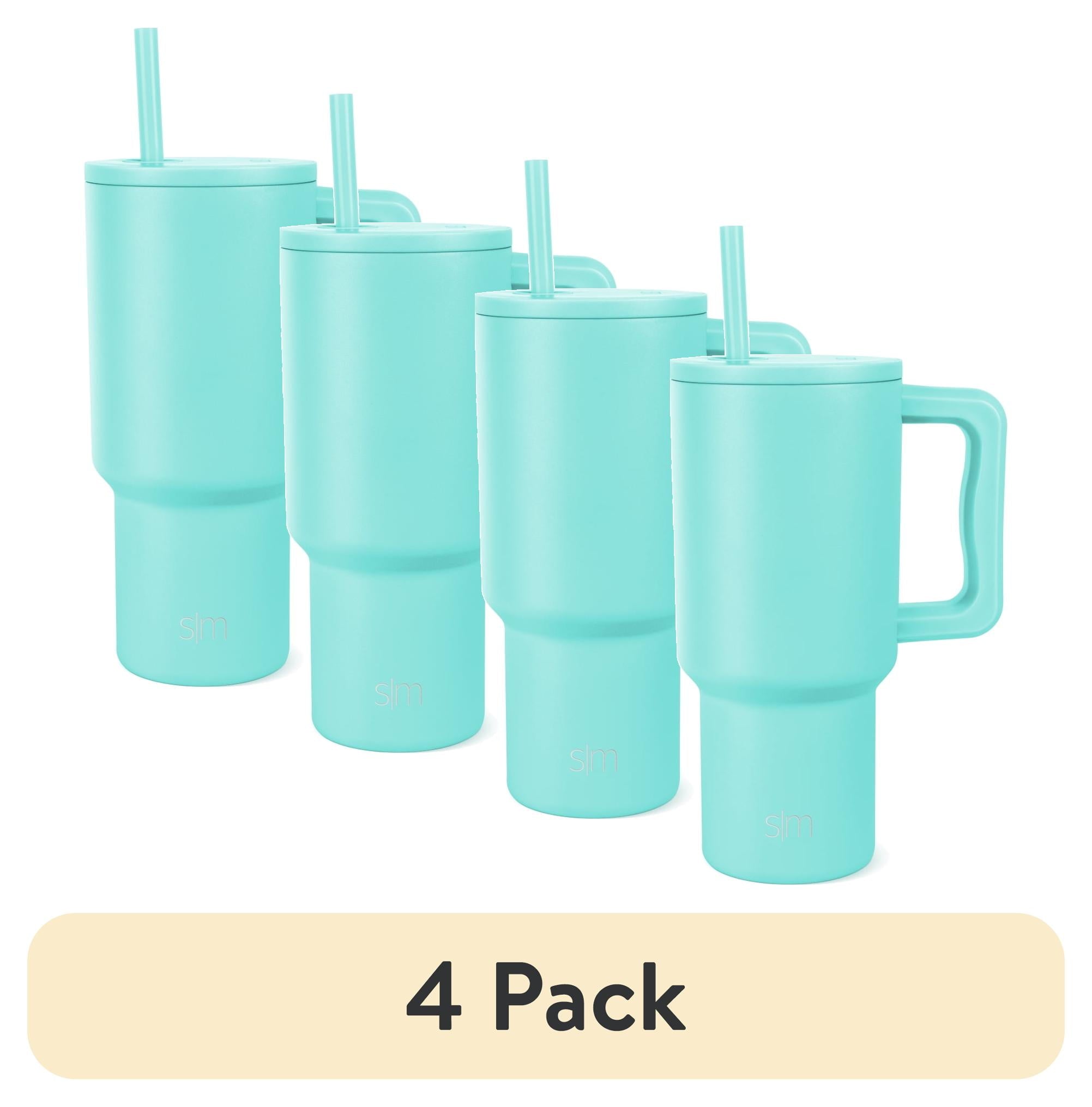 Simple Modern 30 fl oz Insulated Stainless Steel Trek Tumbler with Straw Lid | Seaglass Sage and Cream Checkmate - Pick 125