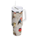 40 oz Insulated Stainless Steel Tumbler Double Wall Stainless Steel Tumbler with 2-Way Drinking Birds Pattern - Pick 301