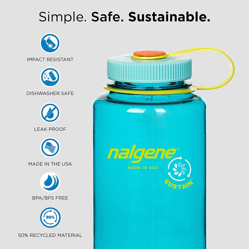 Nalgene Sustain 32 oz. Wide Mouth Water Bottle - Indigo - Pick 401